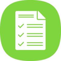 Customs Declaration Glyph Curve Icon Design vector