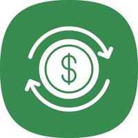Business Continuity Glyph Curve Icon Design vector