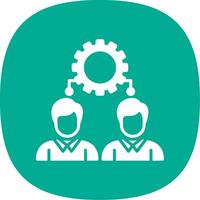 Workforce Glyph Curve Icon Design vector