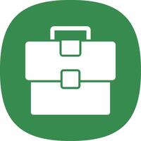 Briefcase Glyph Curve Icon Design vector