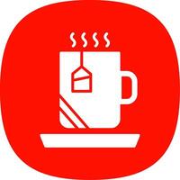 Hot Tea Glyph Curve Icon Design vector