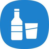 Wine Glyph Curve Icon Design vector