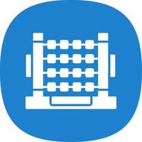 Abacus Glyph Curve Icon Design vector