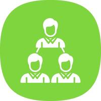 Workforce Management Glyph Curve Icon Design vector