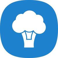 Broccoli Glyph Curve Icon Design vector