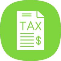 Tax Glyph Curve Icon Design vector