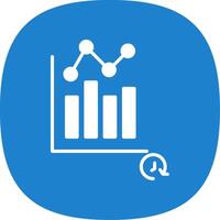 Time Analysis Glyph Curve Icon Design vector