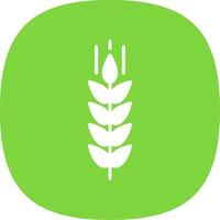Wheat Glyph Curve Icon Design vector