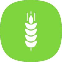 Wheat Glyph Curve Icon Design vector