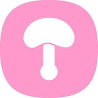 Mushroom Glyph Curve Icon Design vector