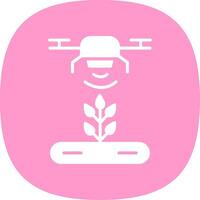 Automatic Irrigatior Glyph Curve Icon Design vector