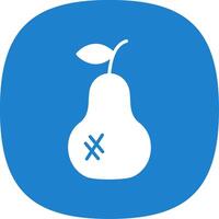 Pears Glyph Curve Icon Design vector