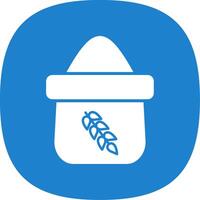 Flour Glyph Curve Icon Design vector