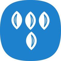 Seed Glyph Curve Icon Design vector