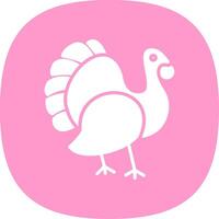Turkey Glyph Curve Icon Design vector