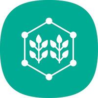 Connected Farming Glyph Curve Icon Design vector