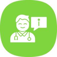 Medical Information Glyph Curve Icon Design vector
