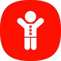 Chlid Patient Glyph Curve Icon Design vector