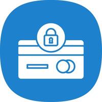 Credit Card Security Glyph Curve Icon Design vector