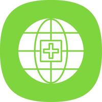 Global Medical Service Glyph Curve Icon Design vector