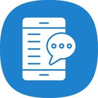 Mobile Application Glyph Curve Icon Design vector