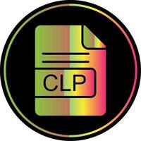 clp archivo formato glifo debido color icono diseño vector