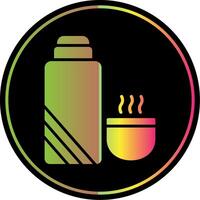 Thermos Glyph Due Color Icon Design vector