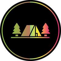 Camp Glyph Due Color Icon Design vector