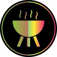 BBQ Grill Glyph Due Color Icon Design vector