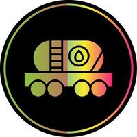 Oil Tank Glyph Due Color Icon Design vector