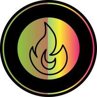 Fire Glyph Due Color Icon Design vector