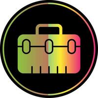 Suitcase Glyph Due Color Icon Design vector