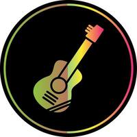 Guitar Glyph Due Color Icon Design vector