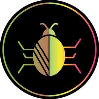 Bug Glyph Due Color Icon Design vector