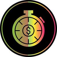 Stopwatch Glyph Due Color Icon Design vector