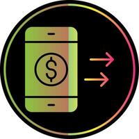 Transfer Money Glyph Due Color Icon Design vector