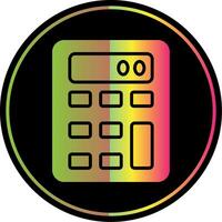 Calculater Glyph Due Color Icon Design vector