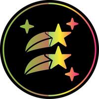 Shooting Stars Glyph Due Color Icon Design vector