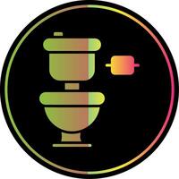 Toilet Glyph Due Color Icon Design vector