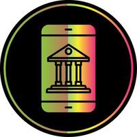 Mobile Banking Glyph Due Color Icon Design vector