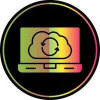 Syncronization Glyph Due Color Icon Design vector