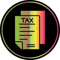 Taxes Glyph Due Color Icon Design vector