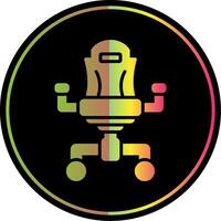 Gaming Chair Glyph Due Color Icon Design vector