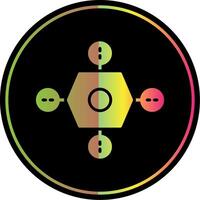 Drone Glyph Due Color Icon Design vector