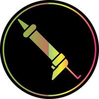 Sealant Gun Glyph Due Color Icon Design vector