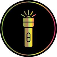 Flashlight Glyph Due Color Icon Design vector