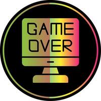 Game Over Glyph Due Color Icon Design vector