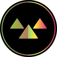 Triangles Glyph Due Color Icon Design vector
