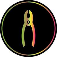 Pliers Glyph Due Color Icon Design vector