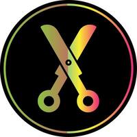 Scissors Glyph Due Color Icon Design vector